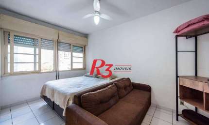 Kitnet mobiliado para alugar, 31 m² por R$ 2.400/mês - Embaré - Santos/SP