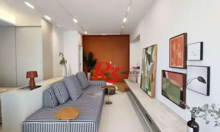 Apartamento com 1 dormitório à venda, 60 m² por r$ 1.000.000,00 - boqueirão - santos/sp