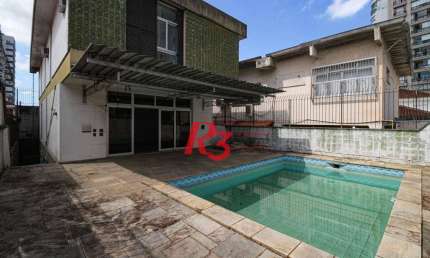 Sobrado para alugar com 4 dormitórios 1 Suíte, 390 m² Piscina, 2 VGS Boqueirão Santos/SP