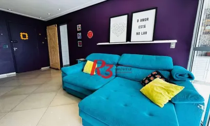 Apartamento com 3 dormitórios à venda, 111 m² por R$ 935.000,00 - Encruzilhada - Santos/SP