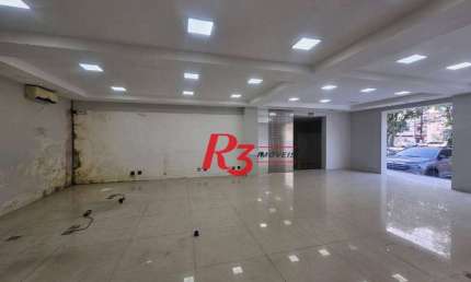 Loja Comercial com Mezanino para Alugar com 570m² – Embaré, Santos/SP.