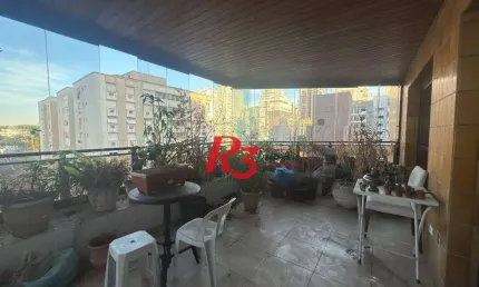 Apartamento com 4 dormitórios à venda, 267 m² por r$ 1.800.000,00 - boqueirão - santos/sp