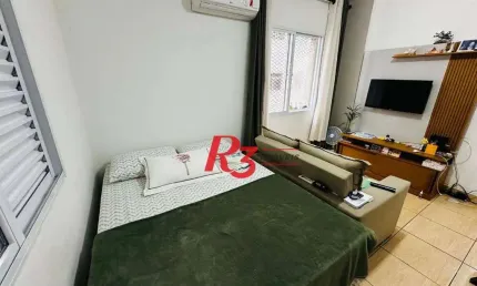 Apartamento com 1 dormitório à venda, 38 m² por r$ 300.000,00 - josé menino - santos/sp