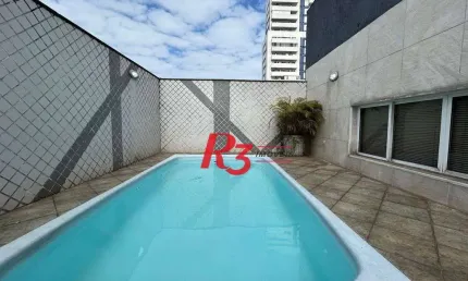 Cobertura com 3 dormitórios à venda, 258 m² por R$ 3.100.000,00 - Boqueirão - Santos/SP