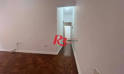 Apartamento com 1 dormitório para alugar, 66 m² por R$ 3.082,38/mês - Boqueirão - Santos/SP