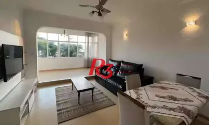 Apartamento com 1 dormitório para alugar, 78 m² por R$ 4.500,00/mês - Boqueirão - Santos/SP