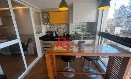 Apartamento com 3 dormitórios à venda, 98 m² por r$ 1.300.000,00 - gonzaga - santos/sp
