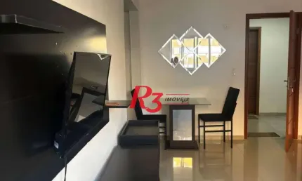 Apartamento com 1 dormitório para alugar, 45 m² por R$ 3.300,00/mês - Vila Matias - Santos/SP