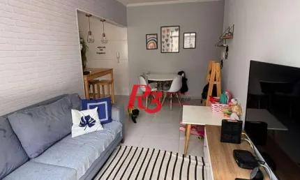 Apartamento com 2 dormitórios à venda, 81 m² por r$ 367.000,00 - marapé - santos/sp