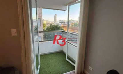 Apartamento com 1 dormitório para alugar, 65 m² por R$ 3.900,02/mês - Ponta da Praia - Santos/SP