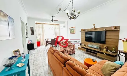 Apartamento com 3 dormitórios à venda, 151 m² por r$ 690.000,00 - boqueirão - santos/sp