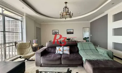 Apartamento com 3 dormitórios, 148 m² - venda por r$ 960.000,00 ou aluguel por r$ 6.900,00/mês - gonzaga - santos/sp