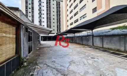 Terreno para alugar, 595 m² por R$ 14.000,00/mês - Boqueirão - Santos/SP