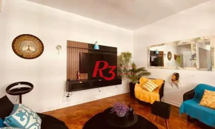 Apartamento para alugar, 100 m² por r$ 7.000,02/mês - gonzaga - santos/sp