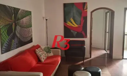 Flat com 1 dormitório, 48 m² - venda por R$ 450.000,00 ou aluguel por R$ 4.500,02/mês - Gonzaga - Santos/SP