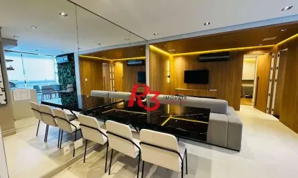 Apartamento garden com 2 dormitórios para alugar, 76 m² por r$ 6.700,00/mês - marapé - santos/sp