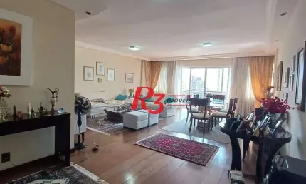 Apartamento com 4 dormitórios à venda, 186 m² por r$ 1.450.000,00 - embaré - santos/sp