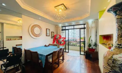 Apartamento com 3 dormitórios à venda, 217 m² por r$ 1.300.000,00 - ponta da praia - santos/sp