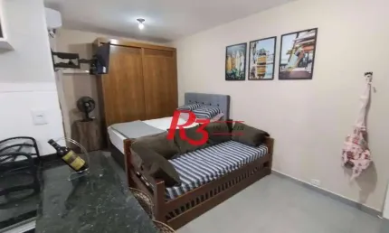 Studio à venda, 34 m² por r$ 310.000,00 - ponta da praia - santos/sp