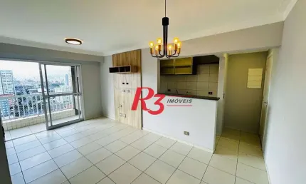 Apartamento com 2 dormitórios para alugar, 69 m² por r$ 4.300,00/mês - encruzilhada - santos/sp