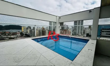 Cobertura com 3 dormitórios à venda, 202 m² por r$ 1.790.000,00 - ponta da praia - santos/sp