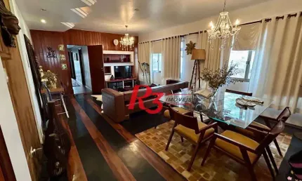 Apartamento com 3 dormitórios à venda, 182 m² por r$ 1.250.000,00 - boqueirão - santos/sp