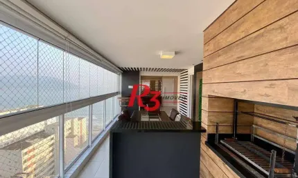 Apartamento com 3 dormitórios para alugar, 140 m² por r$ 15.000,00/mês - embaré - santos/sp