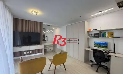 Studio com 1 dormitório à venda, 57 m² por r$ 950.000,00 - ponta da praia - santos/sp