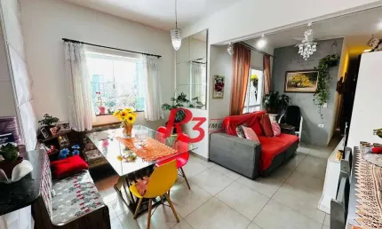 Apartamento com 2 dormitórios à venda, 70 m² por r$ 610.000,00 - campo grande - santos/sp