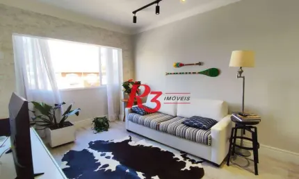 Apartamento com 2 dormitórios à venda, 90 m² por r$ 750.000,00 - campo grande - santos/sp