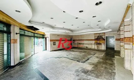 Loja para alugar, 250 m² por r$ 9.000,00/mês - encruzilhada - santos/sp