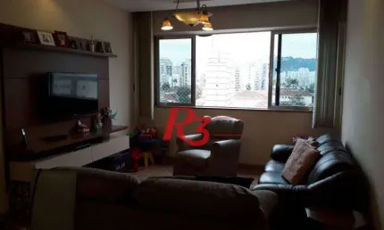 Apartamento com 3 dormitórios à venda, 130 m² - gonzaga - santos/sp