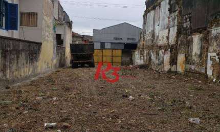 Terreno para alugar, 500 m² por R$ 8.000,00/mês - Macuco - Santos/SP