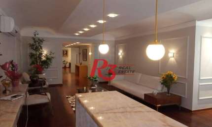 Apartamento com 3 dormitórios, 270 m² - venda por R$ 2.450.000,00 ou aluguel por R$ 25.000,00/mês - Boqueirão - Santos/SP