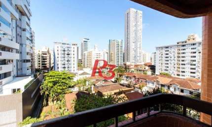 Apartamento com 3 dormitórios à venda, 118 m² - Gonzaga - Santos/SP
