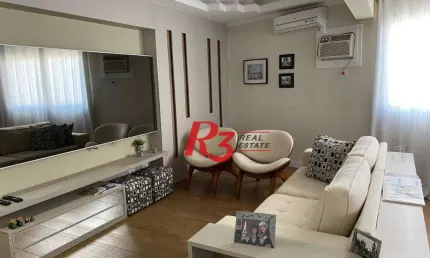 Apartamento com 3 dormitórios à venda, 93 m² por r$ 1.300.000,00 - gonzaga - santos/sp