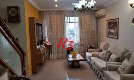 Cobertura com 2 dormitórios à venda, 260 m² por R$ 1.360.000,00 - Campo Grande - Santos/SP