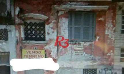 Terreno à venda na Rua Marechal Pêgo Júnior, 75, Vila Nova, Santos