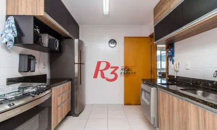 Apartamento com 3 dormitórios à venda, 92 m² - Marapé - Santos/SP