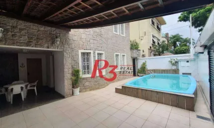 Sobrado com 4 dormitórios para alugar, 370 m² - Embaré - Santos/SP