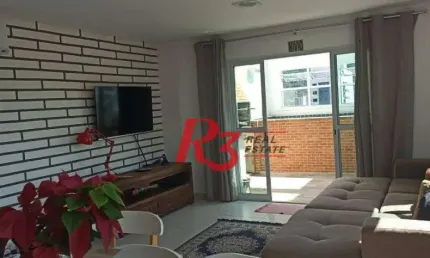 Apartamento Duplex com 3 dormitórios à venda, 208 m² por R$ 1.290.000,00 - Marapé - Santos/SP