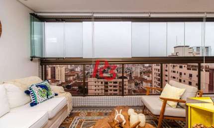 Apartamento com 3 dormitórios à venda, 171 m² - Embaré - Santos/SP