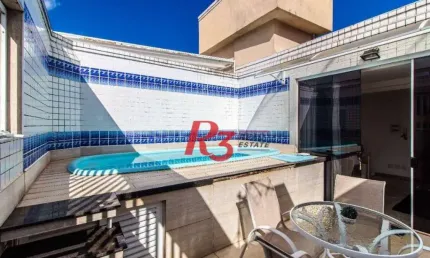 TRIPLEX com 5 dormitórios à venda, 267 m² por R$ 1.900.000 - Embaré - Santos/SP