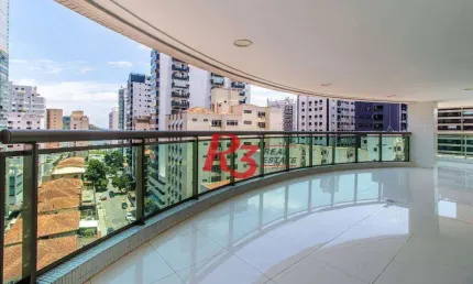 Apartamento com 4 dormitórios à venda, 488 m² por r$ 8.500.000,00 - ponta da praia - santos/sp