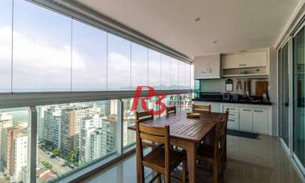 Apartamento com 3 dormitórios, 167 m² - venda por R$ 2.720.000,00 ou aluguel por R$ 16.560,00/mês - Boqueirão - Santos/SP