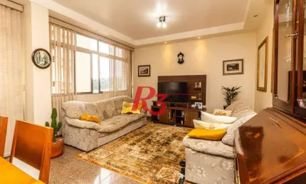 Apartamento com 3 dormitórios à venda, 115 m² - josé menino - santos/sp