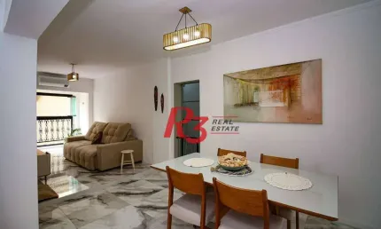 Apartamento com 2 dormitórios, 128 m² - venda por R$ 750.000,00 ou aluguel por R$ 6.500,00/mês - Campo Grande - Santos/SP