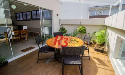 Cobertura com 3 dormitórios à venda, 224 m² - José Menino - Santos/SP