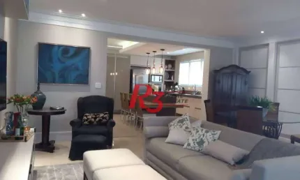 Apartamento com 3 dormitórios à venda, 160 m² - gonzaga - santos/sp