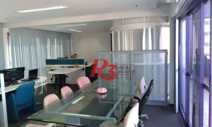 Conjunto comercial duplex a venda em santos, na avenida dona ana costa.